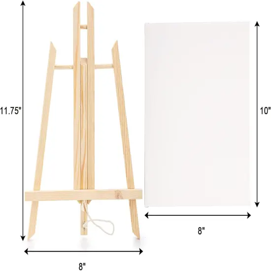 6 Packs 8" x 10" Canvas and Easel Set {2}