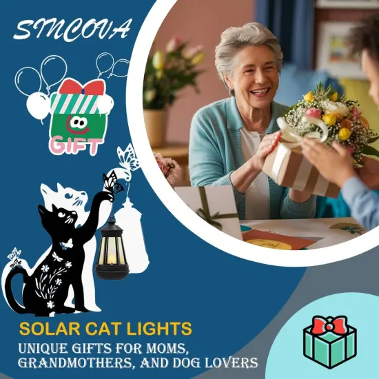 (2 PCS) - Black Cat Yard Signs Stake Decor with Butterfly {5}