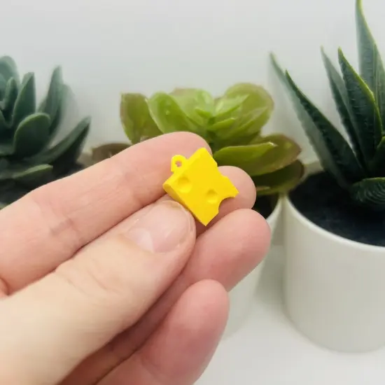 3D Cheese Wedge Charms, 16x11mm {2}