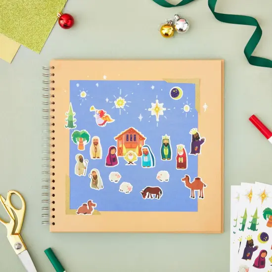 864-Piece Christmas Stickers, 36 Sheets Nativity Scene Stickers for Scrapbooking, DIY Crafts, Holiday Card Making, Gift Wrapping, Decorations, and Classroom Projects {4}