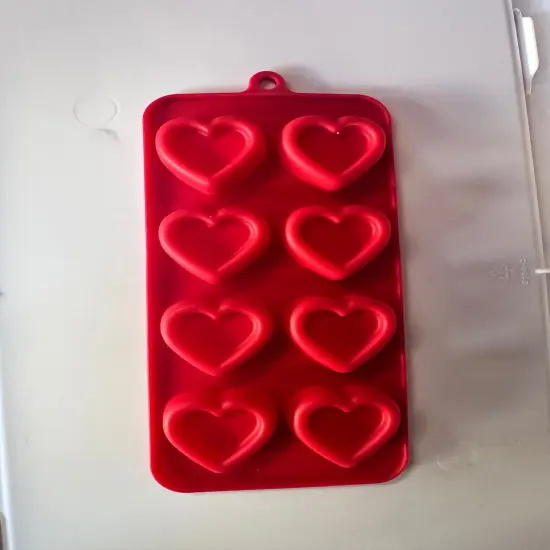 Heart Shape Silicone Mold 8 Small Heart Cavities for Candy, Chocolate & Jelly Making {1}