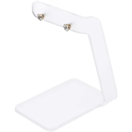 Plymor Frosted Acrylic Signpost-style Pair Hanging Earring Display Stand, 2.375" W x 3" D x 4" H {3}