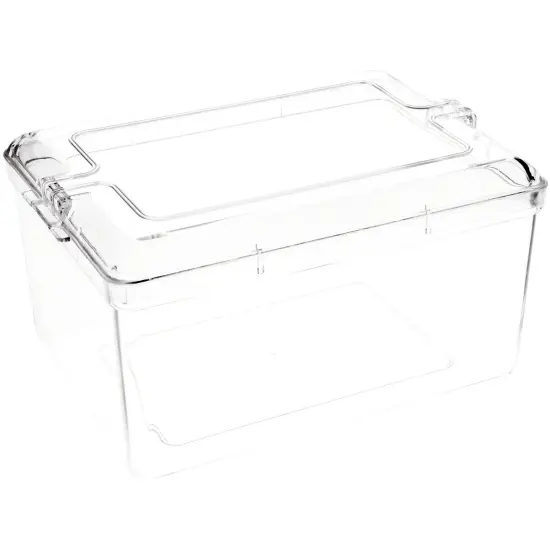 Pioneer Plastics 079C Clear Rectangular Plastic Container, 7.4375" W x 5.3125" D x 3.75" H {1}