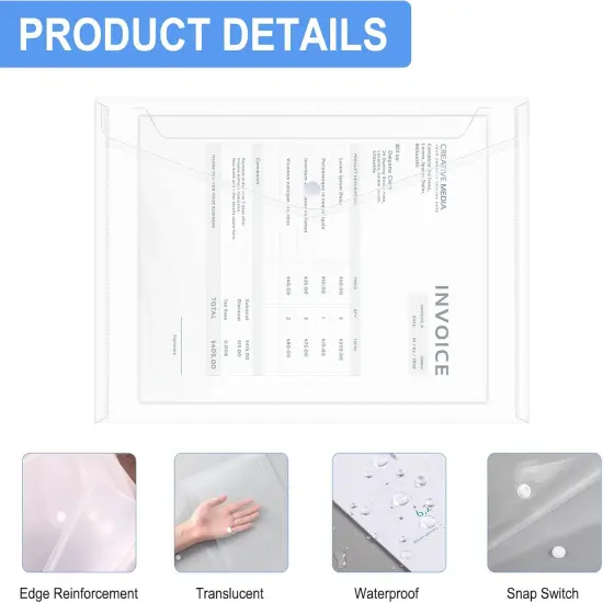 100 Pack Plastic Envelopes A4 Letter Size {2}