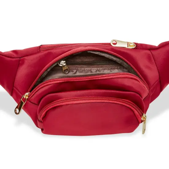 Red Extra Large Fanny Pack Plus Size, Crossbody Bag with Adjustable Belt Straps Fits 34-60 Inch Waist (Expands to 5XL) {5}