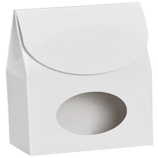 Pack/6: White Gourmet Candy Box - 3-1/2 x 1-3/4 x 6-1/2" {1}