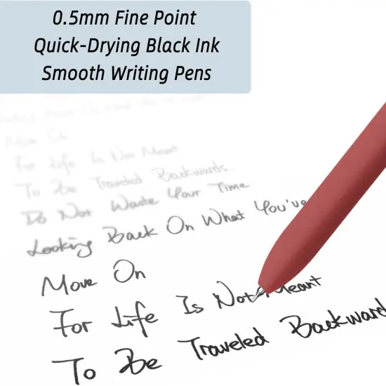 Gel Pens, 6 Pcs 0.5mm Fine Point Smooth Writing Pens Cute Pens, High-End Series Black Ink Pens for Journaling Note Taking, School Office Supplies for Women Men (6 Pcs Gold Vintage) {3}