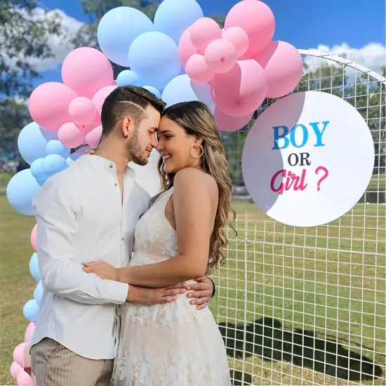 Pink and Blue Party Balloons,Pink Blue Latex Balloons 50 Pcs 12 inch Blue and Pink Gender Reveal Party Balloons for Gender Reveal Wedding Engagement Birthday Parties Baby Shower Decoration {3}