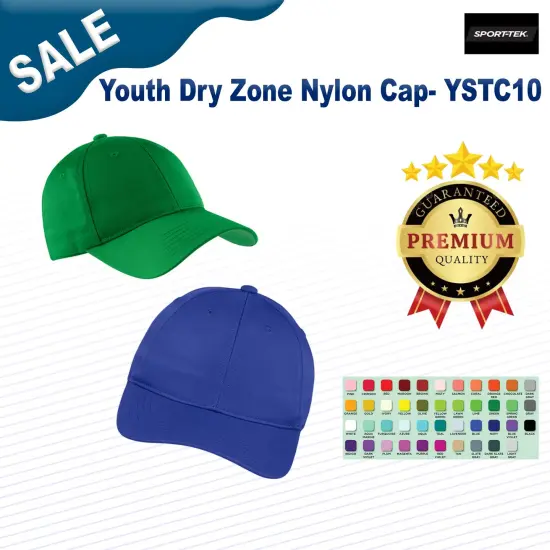 Sport-Tek&reg; Youth Dry Zone Nylon Cap True Red {2}