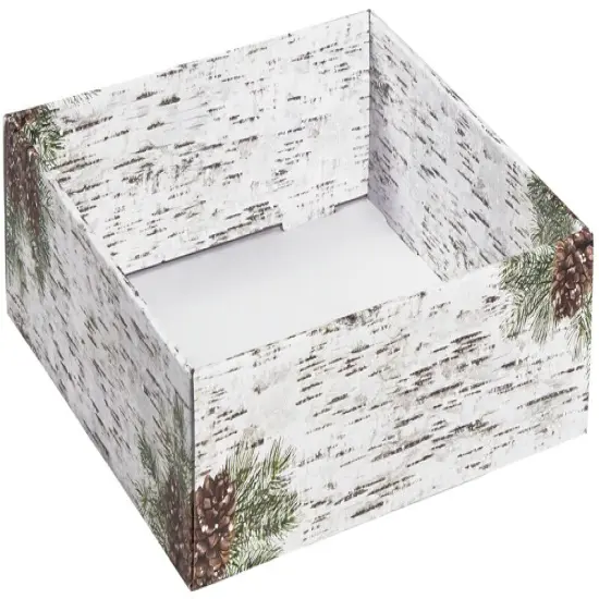 Pack/6: White Birch Decorative Trays - 10 x 10 x 3" {1}