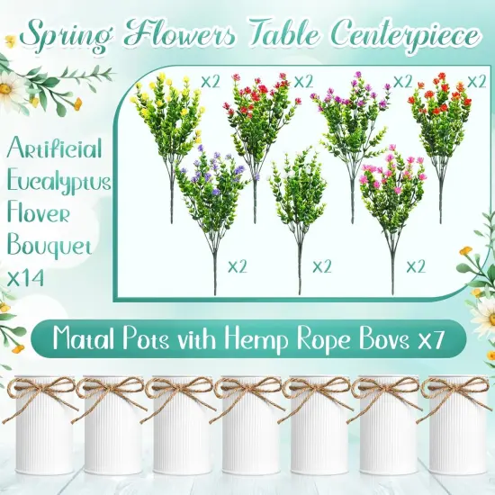 7 Sets Spring Artificial Flower Tables Centerpieces Decoration {4}