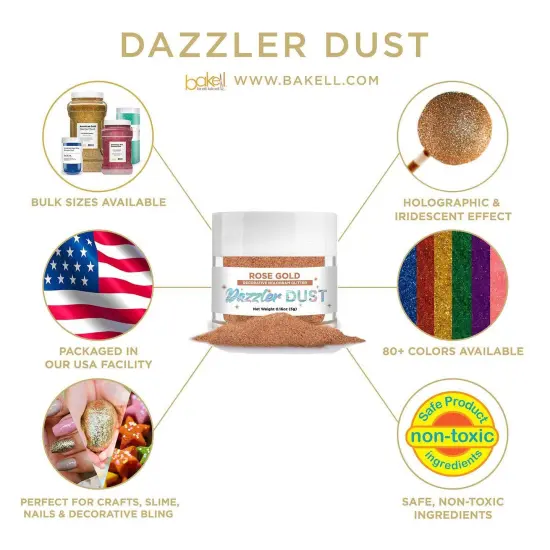 Rose Gold Dazzler Dust&reg; 5 Gram Jar {4}