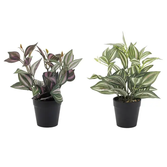 2PCS Artificial Potted Plants – Lifelike Fake Greenery for Farmhouse Home, Garden & Party Decor, Realistic Faux Plants in Decorative Pots {2}