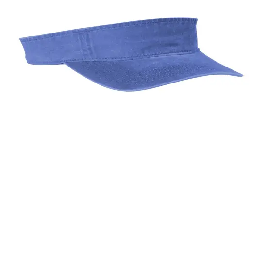 Port Authority&reg; Beach Wash Visor Denim Blue {4}