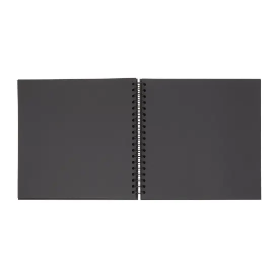 Hardcover Scrapbook - Blank Wedding Guest Book, DIY Photo Album, Black Spiral Bound Cardboard Cover Sketchbook for Kids Craft, Diary Journal - Square - 40 Sheets, 10.85 x 10.25 inches {7}
