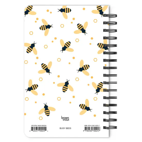 Busy Bees | 5.25x8.25 Inch Compact Wire Journal | Non-Dated | Foil Stamped Cover {2}