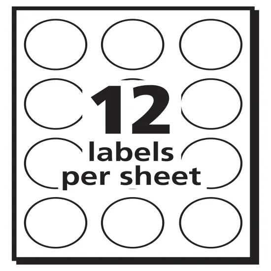 Avery Removable Multiuse Labels, Removable Adhesive, 1" Diameter, 600 Labels (5410) - 18 Pack {5}