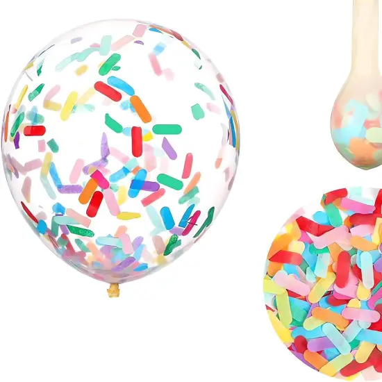 Confetti Balloons/candy confetti balloons/Ice cream sprinkle balloons/birtthday party confetti balloons for baby shower/birthday party/family parties 25pcs {1}