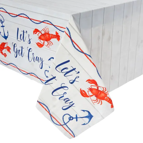3 Pack Crawfish Table Covers for Crawfish Party Decorations, Rectangular Tables, Party Supplies (5 x 9 Feet) Multicolor {1}