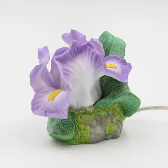 Ceramic Small Size Iris Flower Nightlight, Spring Decor, Garden Decor, Gift for Her, Gift for Mom, Farmhouse Home Decor {3}