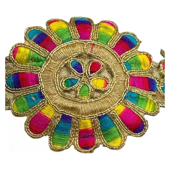 3" Disco Daisies Ribbon: Multi (10 Yards) {3}