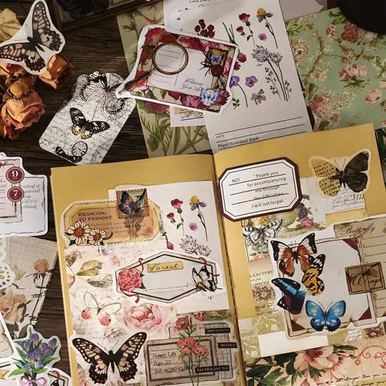 260 PCS Vintage Scrapbook Kit (Flowers) {3}
