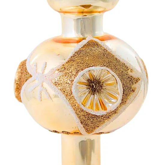 Sbk Gifts Holiday 12.0 Inch Champagne Stardust Glitz Tree Topper Christmas Tree Topper , Christmas Decor Christmas Finial Mini Reflector Silver {3}