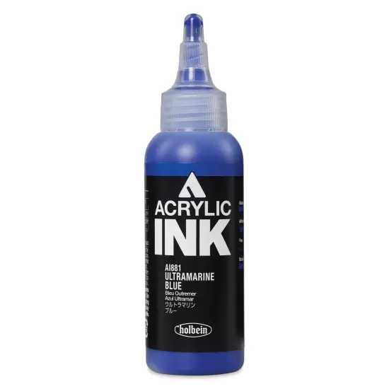 Holbein Acrylic Ink - Ultramarine Blue, 100 ml {1}