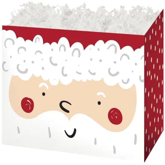 Pack/6: Santa Claus Basket Box - 6-3/4 x 4 x 5" {1}