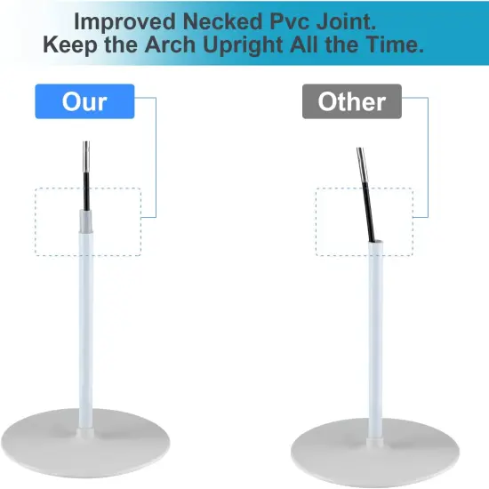 Improved Balloon Arch Kit, 10ft Wide & 9ft Tall Adjustable Balloon Arch Stand with Thicken Water Fillable Base, 50pcs Balloon Clip, Balloon Pump, Ground Nails for Wedding, Graduation, Birthday Party {3}