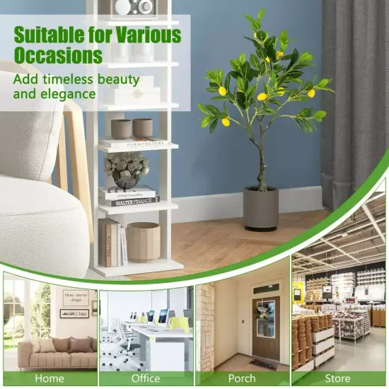 2PCS Artificial Lemon Tree 2.6 FT Tall Fake Plant Office Decor w/Lemon Fruits {2}