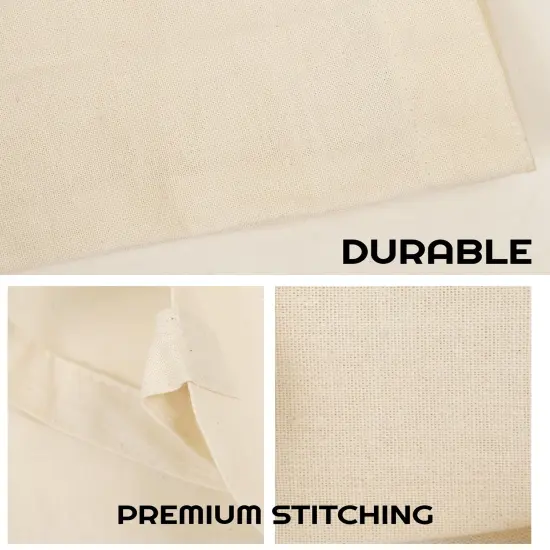 Tote Bags Bulk - 100% Cotton Reusable Shopping Bags - 6 & 12 Pack Grocery Bags Reusable Shopping Bags - Tote Bags for Women 15 x 16 {5}