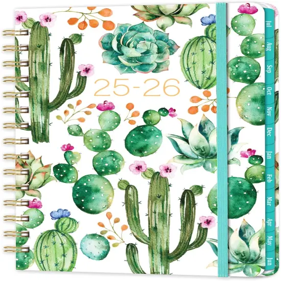 2025-2026 Planner - Planner 2025-2026, Jul 2025 - Jun 2026, 8.5" x 6.4", Planners with Hardcover, Twin - Wire Binding, Monthly Tabs, Elastic Closure, Daily Organizer {1}