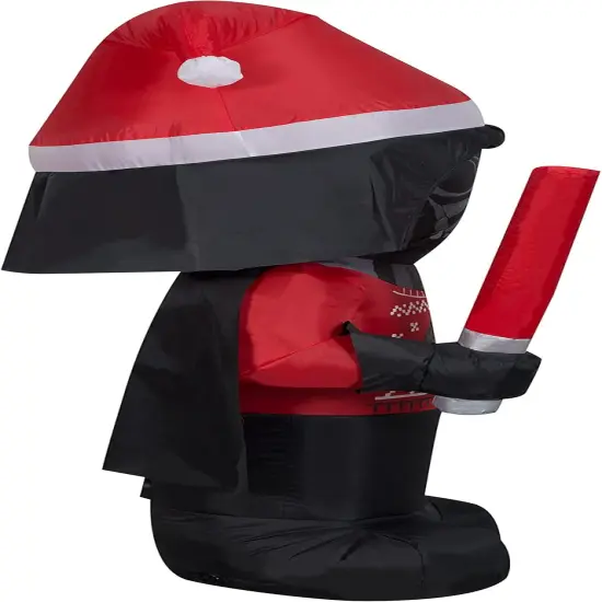 3 1/2' Gemmy Airblown Inflatable Christmas Star Wars Darth Vader In Ugly Sweater Yard Decoration 116485 {3}