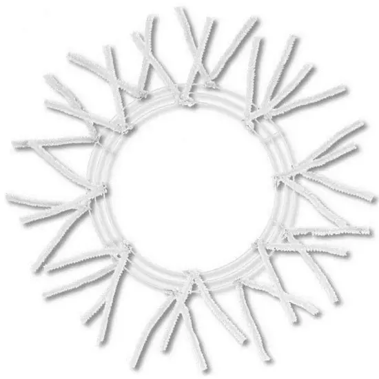 15-24" Pencil Work Wreath Form: White {1}
