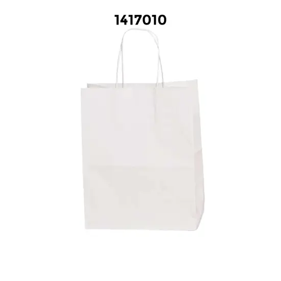 Stylish Glossy Bags 16'' x 6'' x 13'' Shopping White {3}