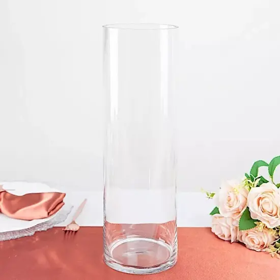 CLEAR Glass Cylinder Centerpieces VASES Wedding Party Pouches {1}