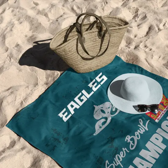 NFL Philadelphia Eagles 2025 Super Bowl LIX Gumbo Beach Towel 30X60 Inches {3}