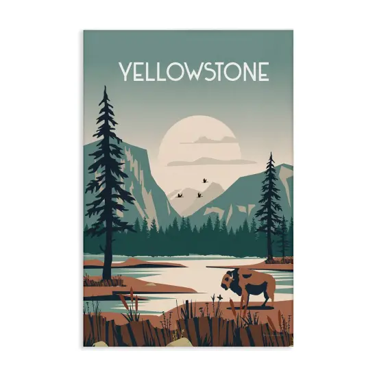 Stupell Industries Yellowstone Landmark View Canvas Wall Art Design by Omar Escalante {1}