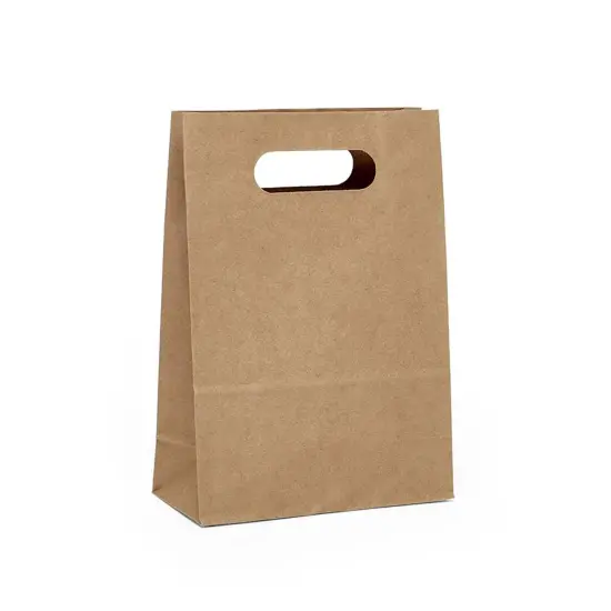 Die Cut Handle Paper Bags 7 1/8'' x 3 1/4'' x 10 3/4'' {1}