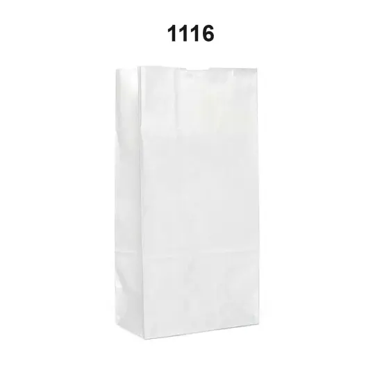 White Retail Bags 6'' x 3 5/8'' x 11'' {3}