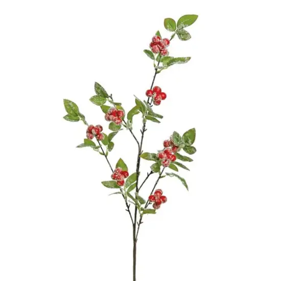 31'' Artificial Red Snow Winter Berry Spray - Holiday Decor Accent-XB582-R {1}