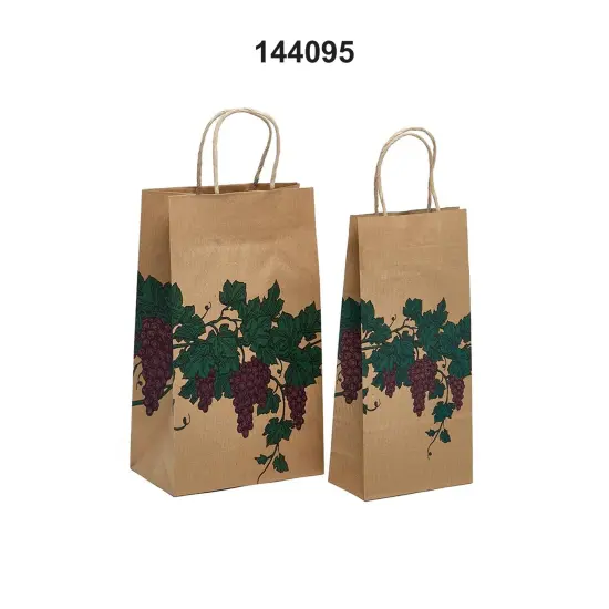 Grape Design Twisted Handle Bag 6" x 3 1/4" x 13" {3}