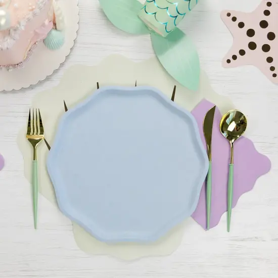 SKY BLUE COMPOSTABLE DINNER PLATES {5}