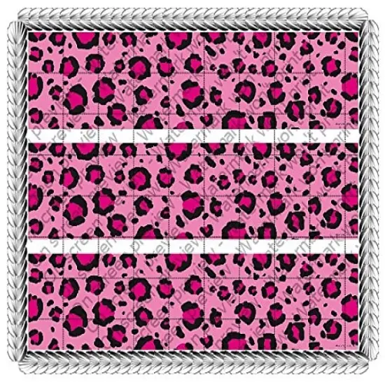 Hottie Spots Pink Leopard Congratulations Birthday Bachelorette Wedding Celebration Cake Borders Designer Prints Edible Cake Decoration B00Q3K1O10 {1}