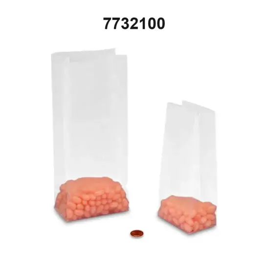 Small Frosted Plastic Handle Bags 4'' x 2 1/2'' x 9 3/4'' {3}