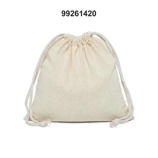 Generous 14" x 20" Plain Cotton Muslin Pouch {2}