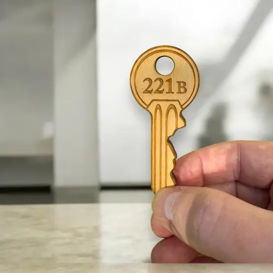 Ornament - 221b - Raw Wood 1x3in {5}