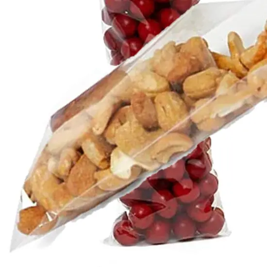 Clear Poly Bags 1.2 Mil Self-Seal Lip & Tape 5 7/16'' x 7 1/2'' {3}