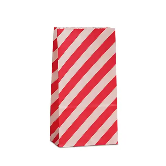 Diagonal Stripe Patterned SOS Bags 3 5/8'' x 2 1/4'' x 7'' {1}